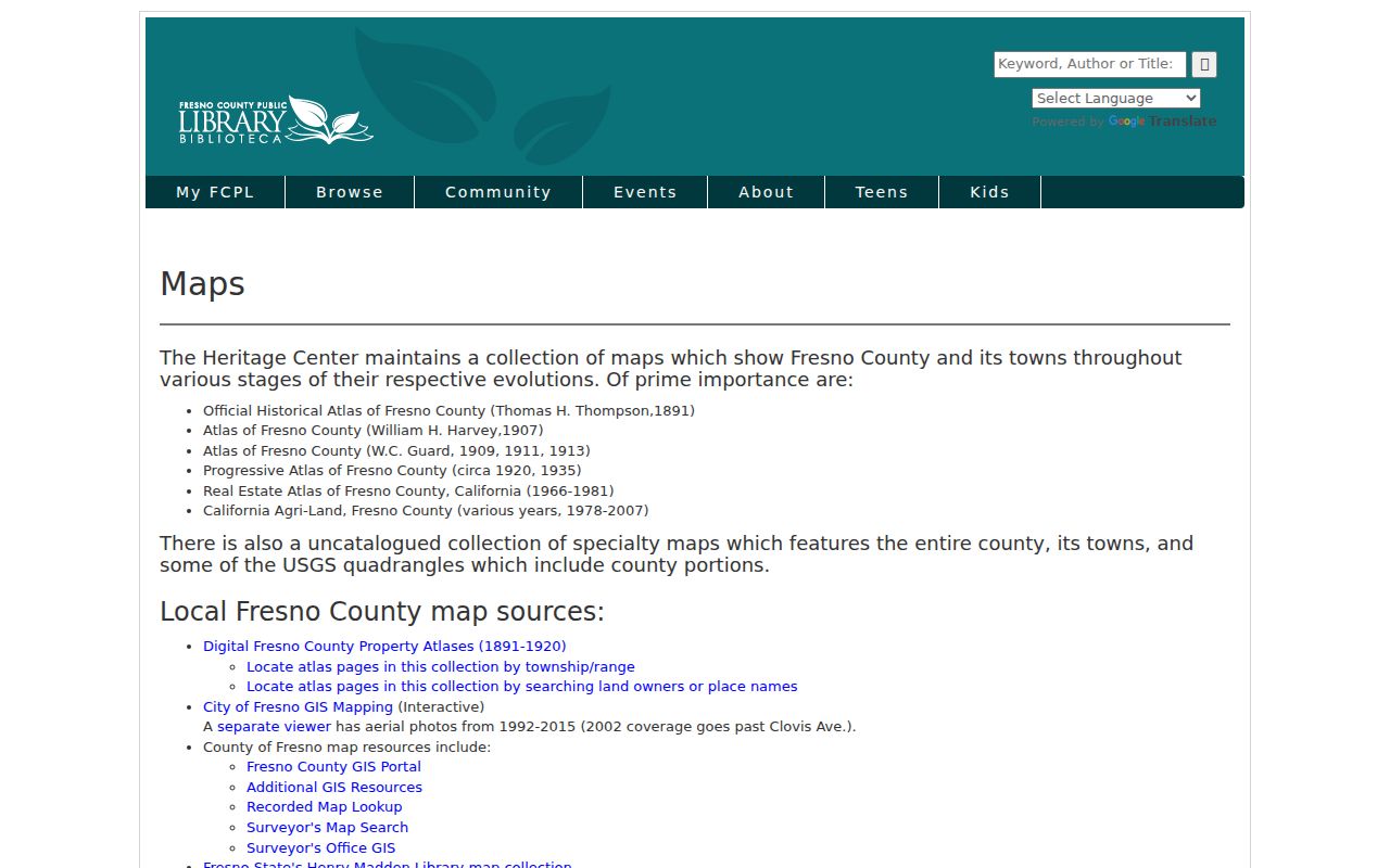 Fresno city directory historical maps and atlases