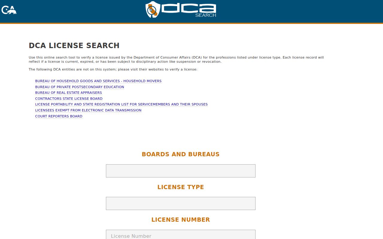 Fresno residents directory California professional license search