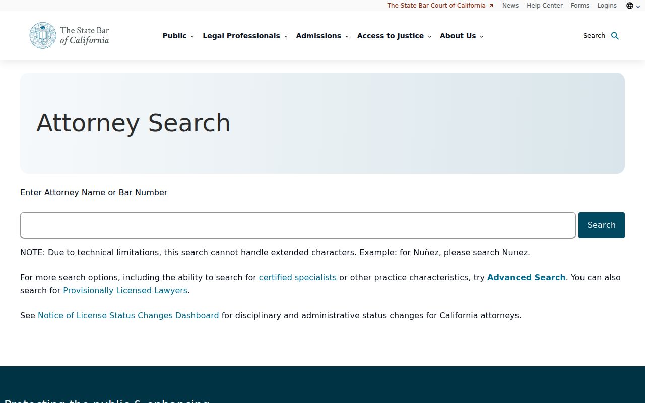 Fresno resident lookup California attorney license search