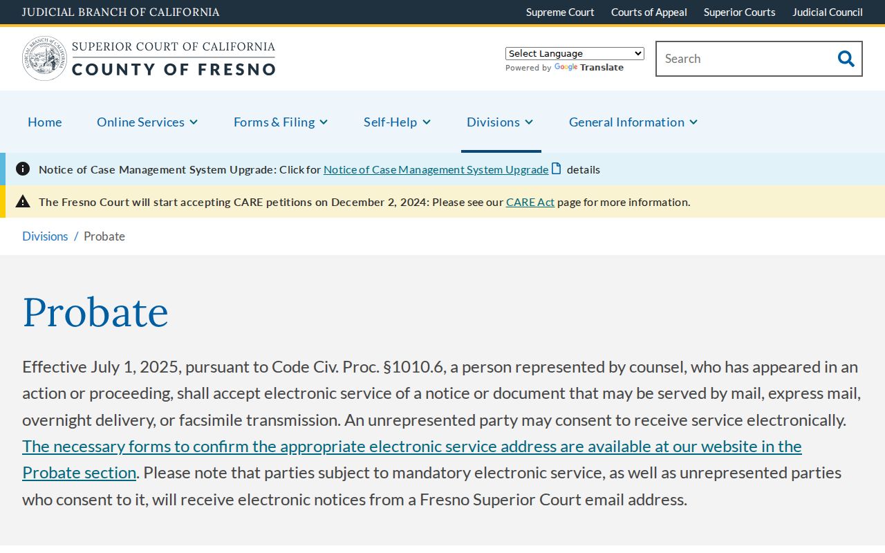 Fresno resident lookup probate records