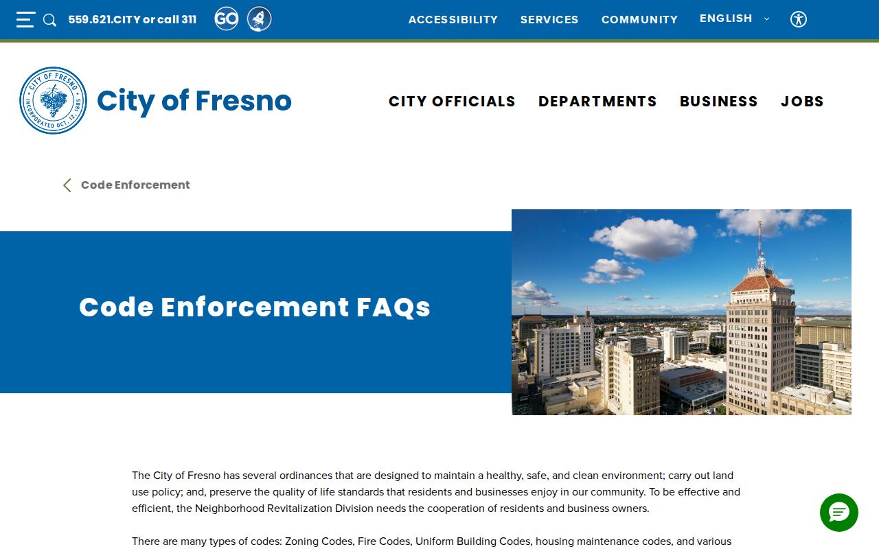 Fresno street directory address keyed code enforcement