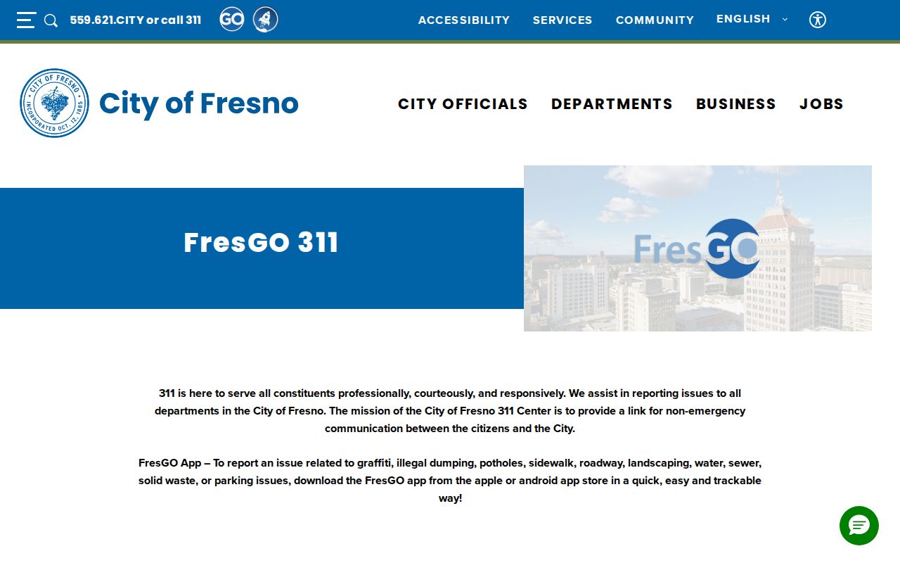 Fresno street directory 311 address services